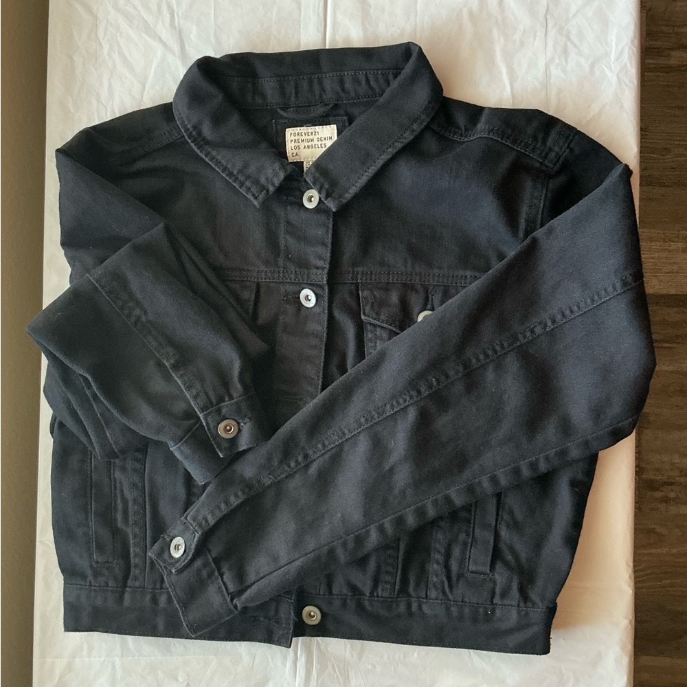 Forever 21 Women Black Denim Jacket